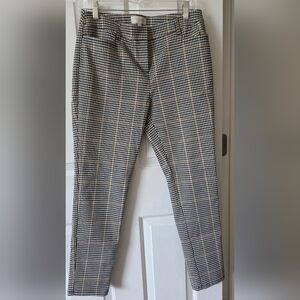 Talbots Black and White Houndstooth Ankle Pants